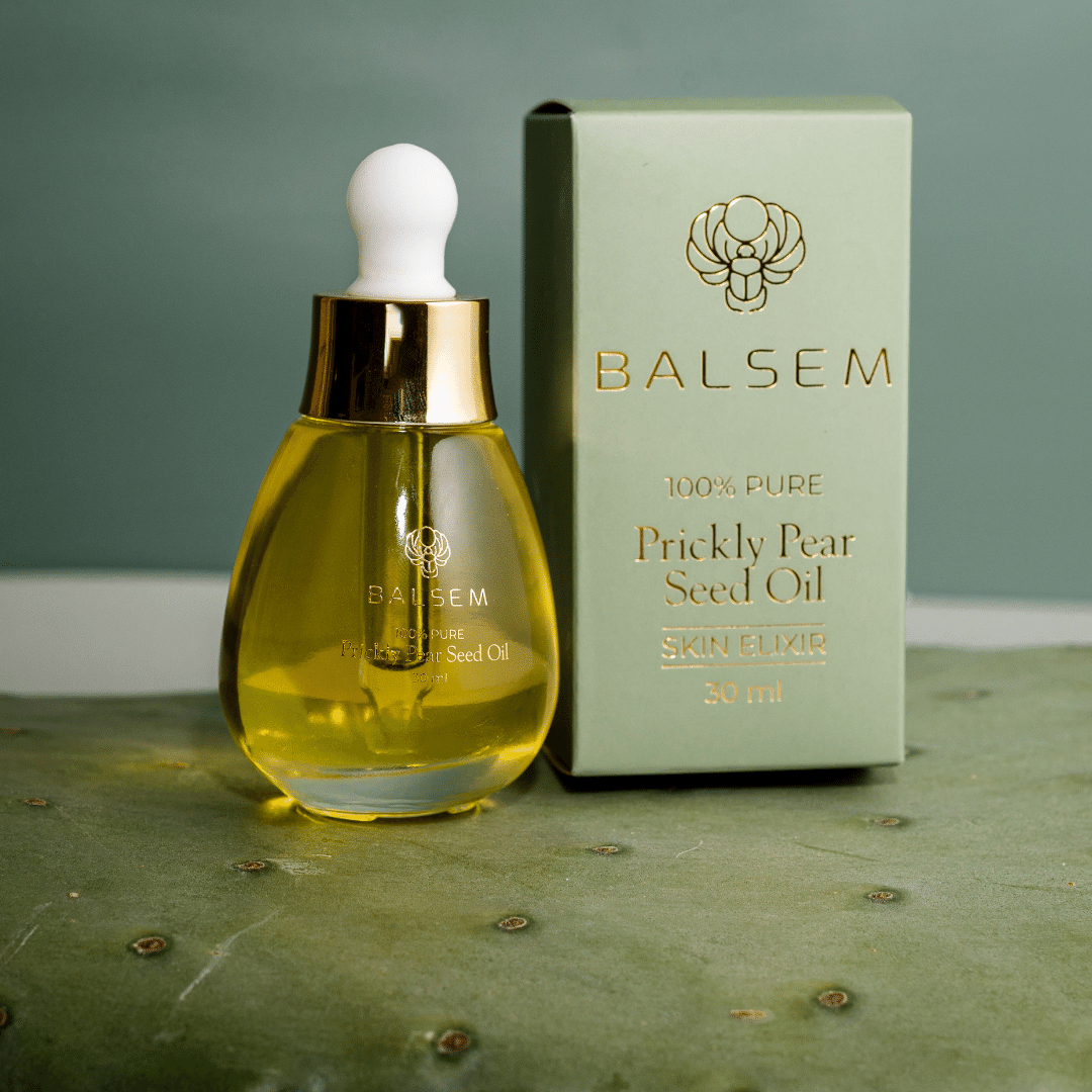 Prickly pear balsem oil for skin hydration and muscle relief